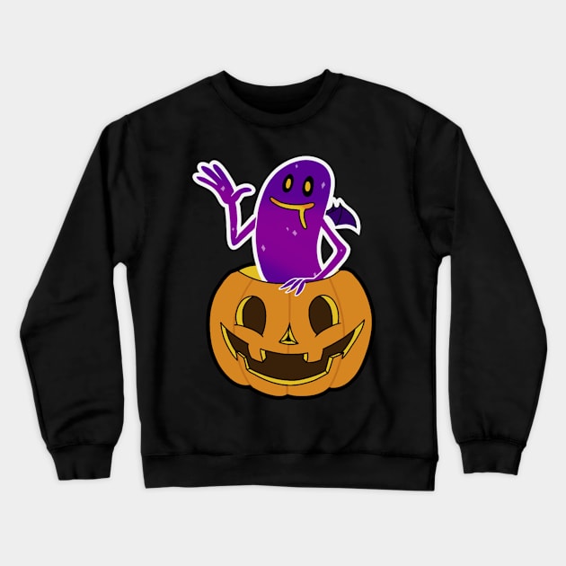 Ghost in a Pumpkin Crewneck Sweatshirt by CacklingPumpkins